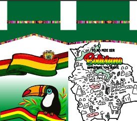 BOLIVIA BANDERA DEGRADE VERDE