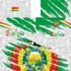 BOLIVIA ESCUDO GRUNGE